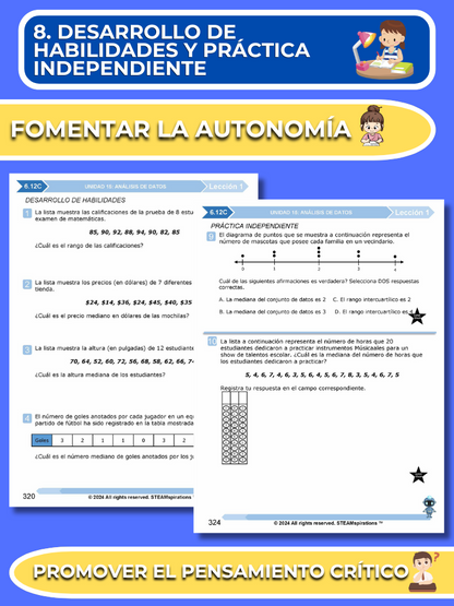 ¡Mathtástico! 6to Grado Unidad 15: Análisis De Datos- Libro Electrónico