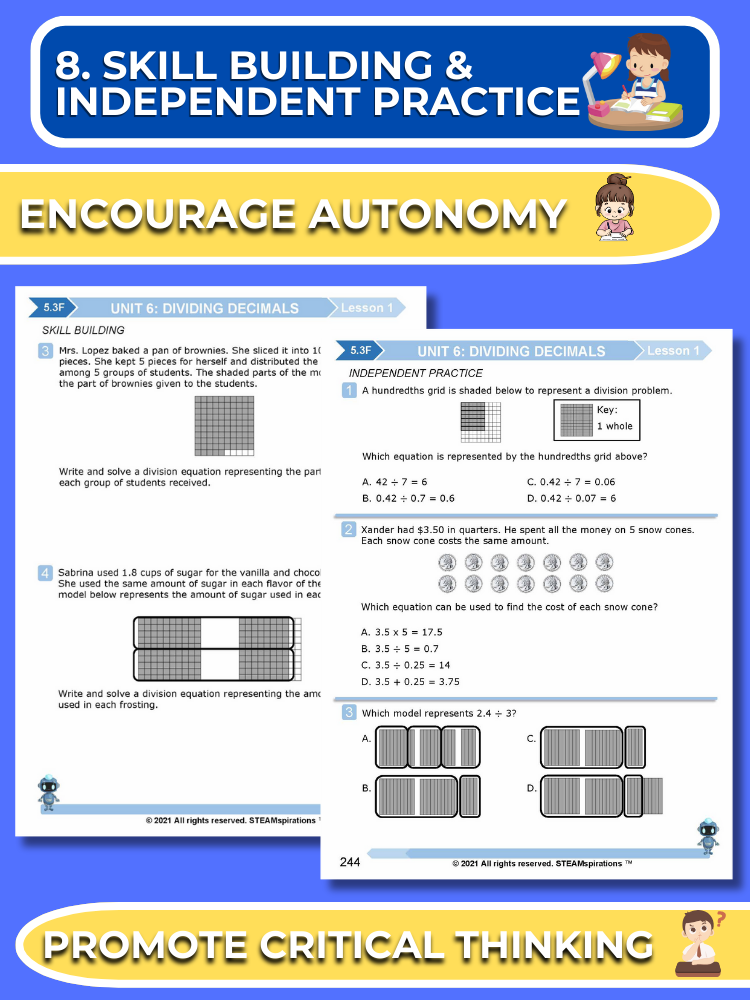 Mathtastico! 5th Grade Math Bundle Unit 6 Dividing Decimals - E-Book