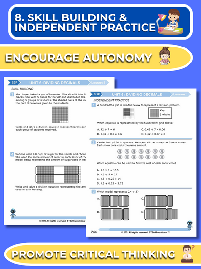 Mathtastico! 5th Grade Math Bundle Unit 6 Dividing Decimals - E-Book