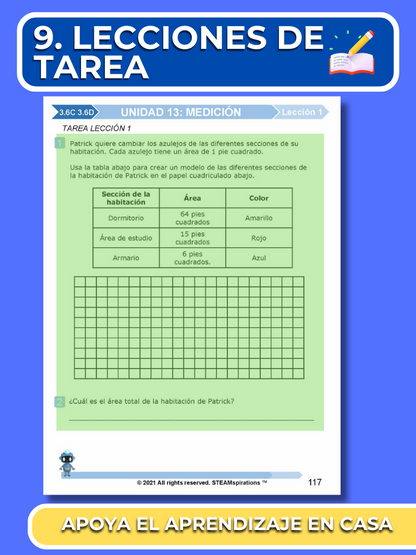 ¡Mathtástico! Paquete de Matemáticas de 3er Grado Unidad 13: Medición - Libro Electrónico