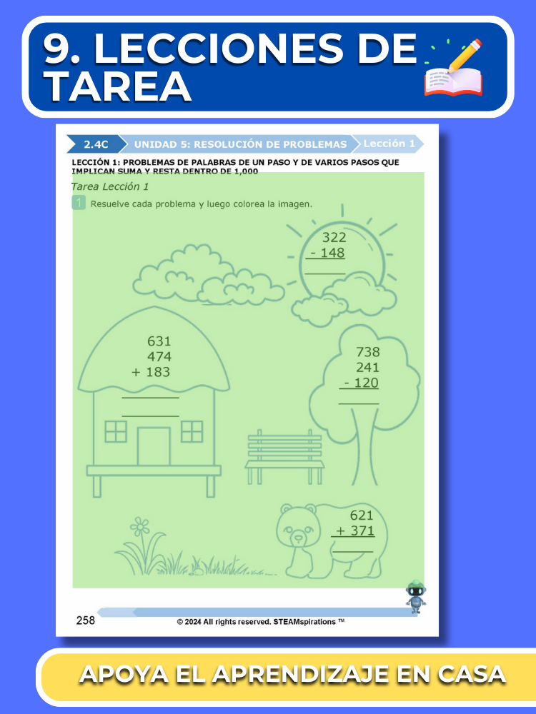 ¡Mathtástico! 2do Grado Unidad 5: Resolución De Problemas - Libro Electrónico