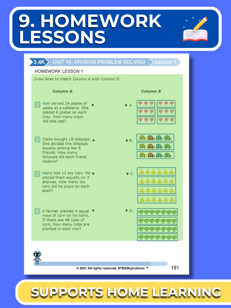 Mathtastico! 3rd Grade Math Bundle Unit 10 (Division Problem Solving) - E-Book