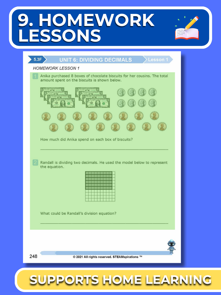 Mathtastico! 5th Grade Math Bundle Unit 6 Dividing Decimals - E-Book