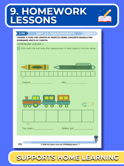 Mathtastico! 2nd Grade Math Bundle Unit 12 Measurements - E-Book