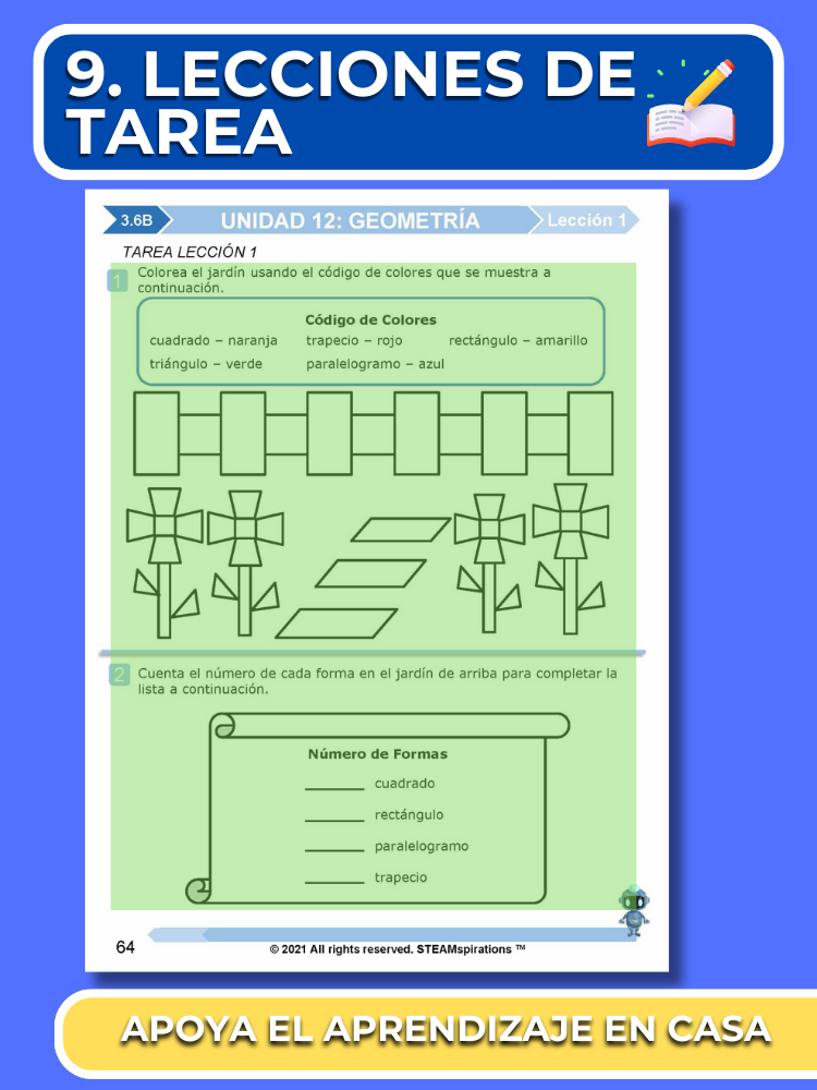 ¡Mathtástico! Paquete de Matemáticas de 3er Grado Unidad 12: Geometría - Libro Electrónico