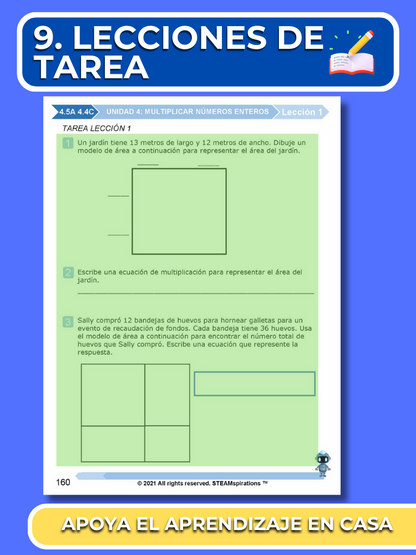 ¡Mathtástico! 4to Grado Unidad 4: MULTIPLICAR NÚMEROS ENTEROS - Libro Electrónico