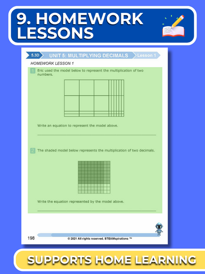 Mathtastico! 5th Grade Math Bundle Unit 5 Multiplying Decimals - E-Book