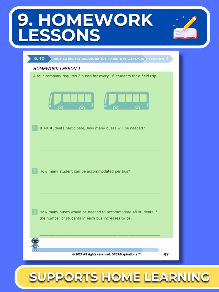 Mathtastico! 6th Math Unit 11 Understanding Ratios, Rates, and Percentages - E-Book