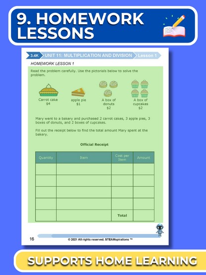 Mathtastico! 3rd Grade Math Bundle Unit 11 (Multiplication & Division) - E-Book