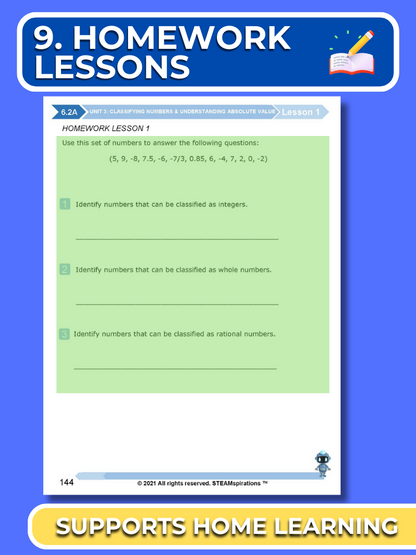 Mathtastico! 6th Grade Math Bundle Unit 3 Classifying Numbers & Understanding Absolute Value - E-Book