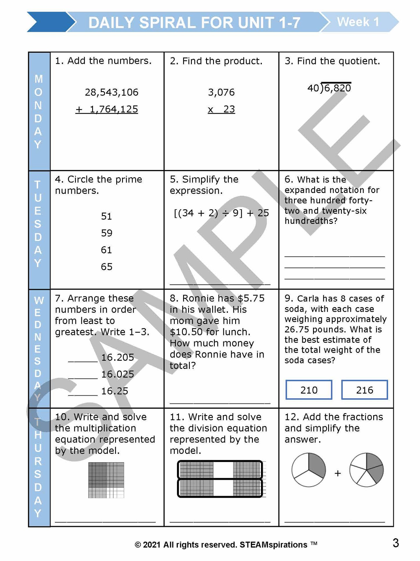 5th Grade Units 8-13 E-Book