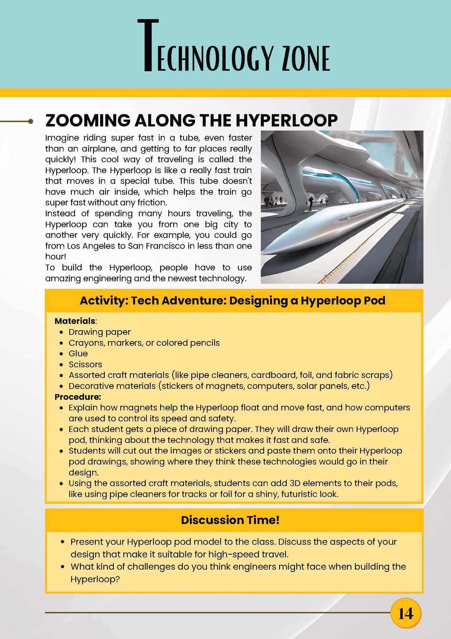 Hyperloop Adventures: Exploring Innovative Travel for 3rd Graders