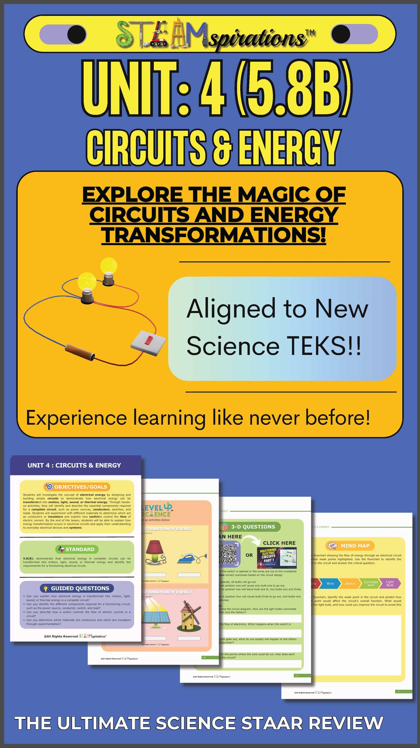 5th Grade Unit 4 – Circuits & Energy – STEAMspirations Level Up 2.0